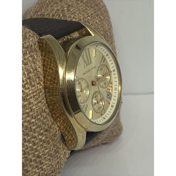 Michael Kors Mini MK5973 Women's Black Leather Analog Dial Quartz Watch WFH214 - Picture 4 of 11